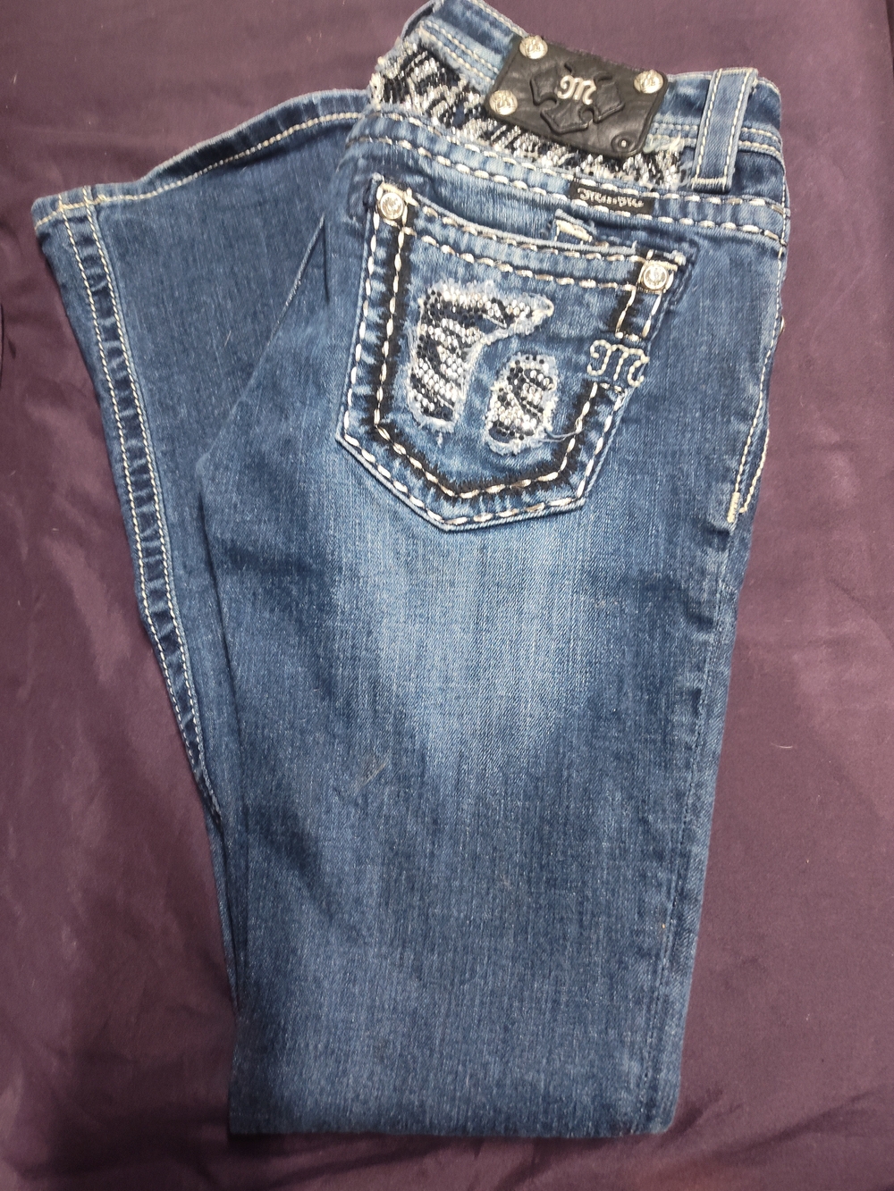 Miss Me Dark Blue Embellished Skinny Jeans